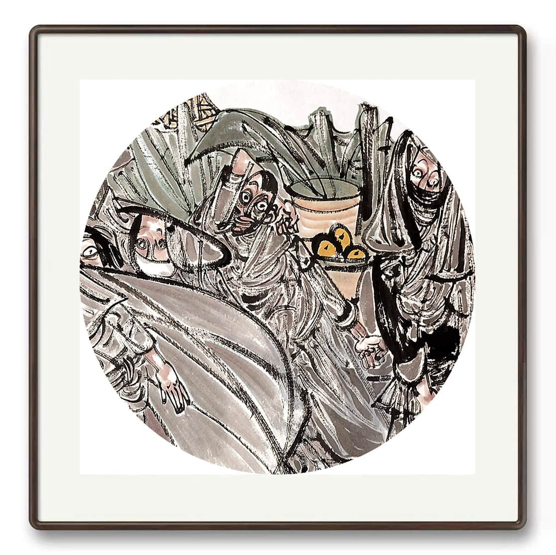 古代人物绘画，展现历史人物的细腻描绘与传统艺术风格.